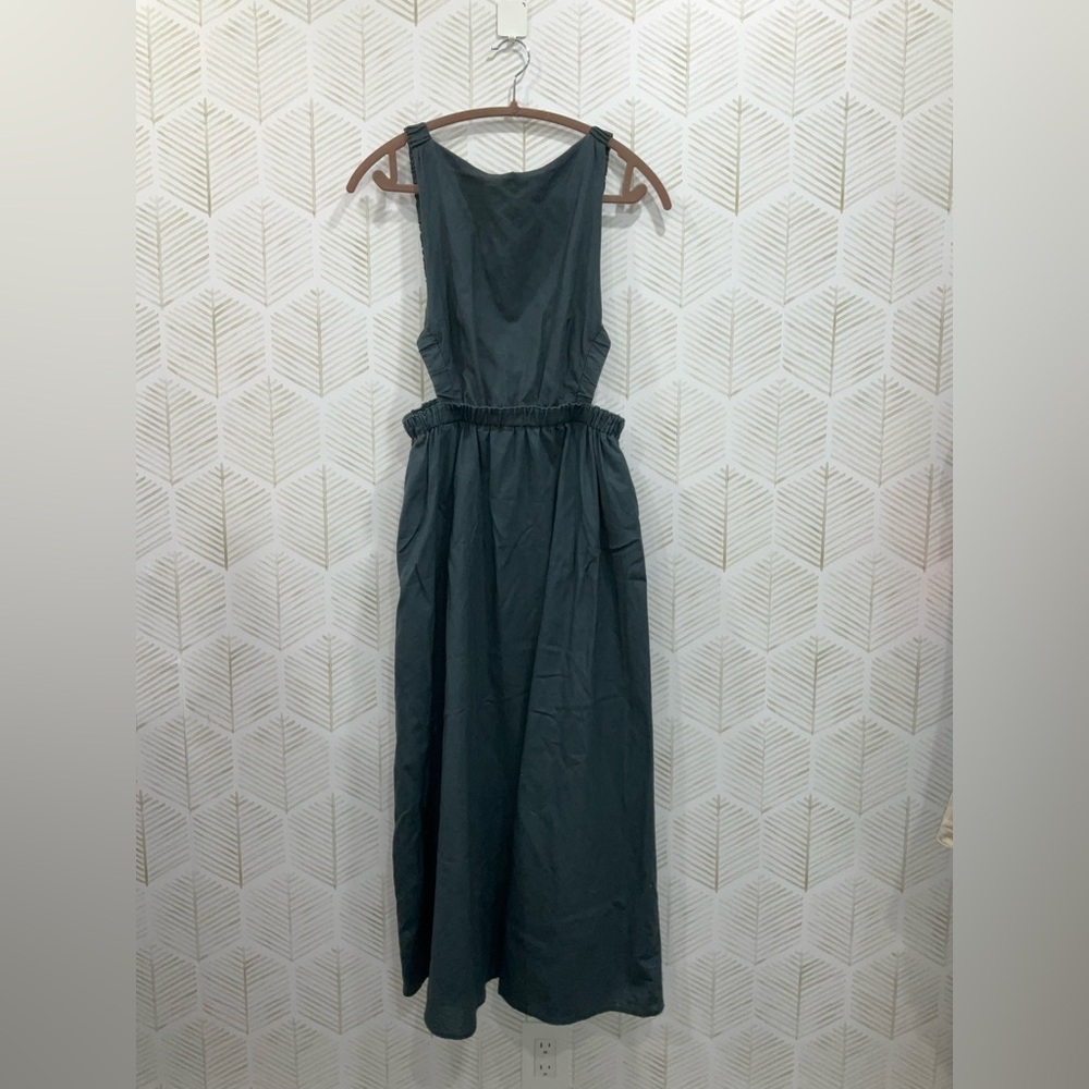 Treasure & Bond Charcoal gray green Backless Dress